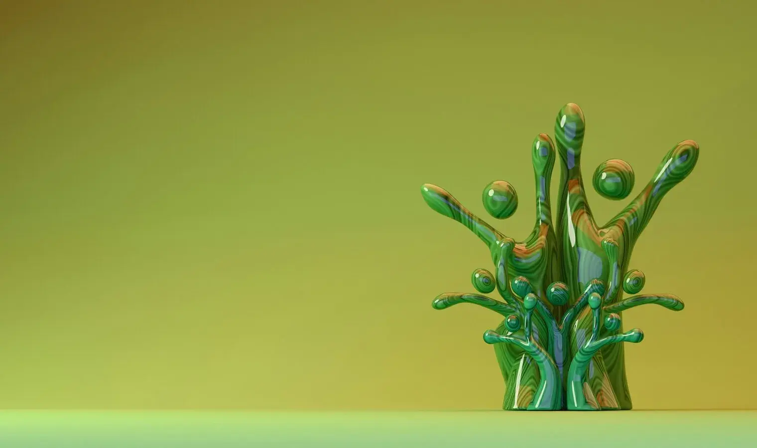 Silhouettes en verre soufflé regroupées, symbolisant le développement organisationnel
